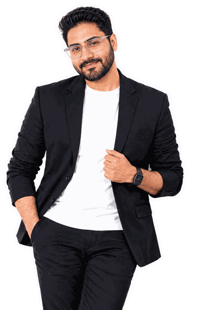 Jayesh Kanzariya, JK Web Hero — your mentor, smiling in a black blazer